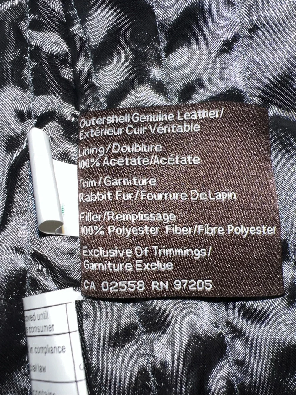 Danier Black Leather Coat with Plush Rabbit Fur Collar - Picture 12 of 15